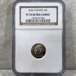 2006-S Roosevelt Dime, Silver, PF 70 Ultra Cameo