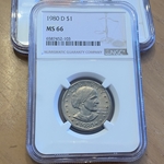 1980-D Susan B. Anthony Dollar, MS66-103