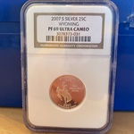 2007-S Washington Quarter, Wyoming, PF 69 Ultra Cameo