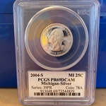 2004-S Washington Quarter, Silver, Michigan, PR69DCAM