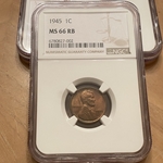 1945 Lincoln Cents MS66-002