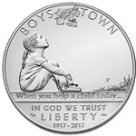 2017-P Boys Town Centennial Uncirculated Silver Dollar, Wanted