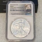 2016 American Eagle Silver One Ounce Certified / Slabbed MS69