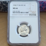 1942-P Jefferson Nickel, MS 66-003