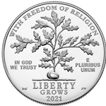 2021 First Amendment to the United States Constitution Platinum Proof Coin - Freedom of Religion