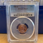 1968-S Roosevelt Dime, PCGS PR69