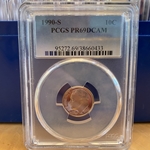 1990-S Roosevelt Dime, PCGS PR69DCAM