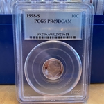 1998-S Roosevelt Dime, PCGS PR69DCAM