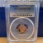 2005-S Roosevelt Dime, PCGS PR69DCAM