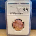 2000-S Sacagawea Dollar, Proof 9.9 Ultra Cameo