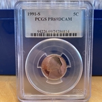 1991-S Jefferson Nickel, PR69DCAM