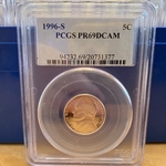 1996-S Jefferson Nickel, PR69DCAM