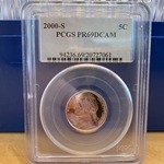 2000-S Jefferson Nickel, PR69DCAM