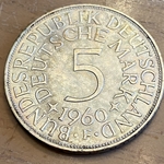 1960F Germany, 5 Deutsche Mark, KM112