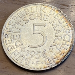 1956F Germany, 5 Deutsche Mark, KM112