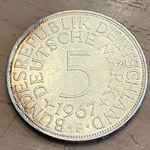 1967F Germany, 5 Deutsche Mark, KM112