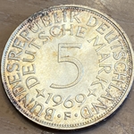 1969F Germany, 5 Deutsche Mark, KM112