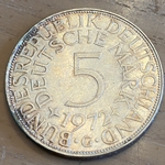 1972G Germany, 5 Deutsche Mark, KM112