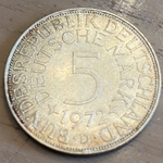 1972D Germany, 5 Deutsche Mark, KM112