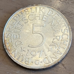 1971G Germany, 5 Deutsche Mark, KM112