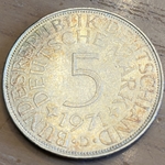 1971D Germany, 5 Deutsche Mark, KM112