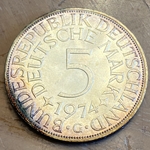 1974G Germany, 5 Deutsche Mark, KM112