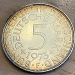 1973F Germany, 5 Deutsche Mark, KM112