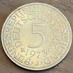 1973J Germany, 5 Deutsche Mark, KM112