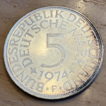 1974F Germany, 5 Deutsche Mark, KM112