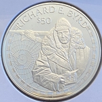 1988 Cook Islands, 50 Dollars, Great Explorers Series - Richard E. Byrd