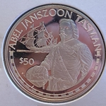 1988 Cook Islands, 50 Dollars, Great Explorers Series - Abel Janszoon Tasman