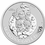 2022 Tuvalu 1 oz Silver The Simpsons: Season's Greetings - Sell $40.00