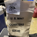 2004-P Michigan, Washington Quarter, Original Mint Sewn Bag 100 Coins