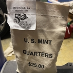 2005-D Minnesota, Washington Quarter, Original Mint Sewn Bag 100 Coins