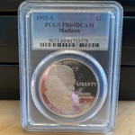 1993-S Proof Bill of Rights Silver Dollar - PR69DCAM