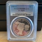 1983-S Proof Olympic Silver Dollar - PR69DCAM