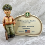 M.I. Hummel 726 Soldier Boy Plaque, 839th Transportation Battalion, Tmk 8