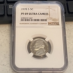 1978 S Jefferson Nickel, PF 69 Ultra Cameo, 047