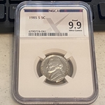 1985 S Jefferson Nickel, PF 9.9 Ultra Cameo, 041
