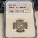 1989 S Jefferson Nickel, PF 69 Ultra Cameo, 006