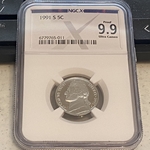 1991 S Jefferson Nickel, PF 9.9 Ultra Cameo, 011