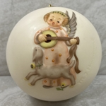 M.I. Hummel 3017 Angel Serenade Ceramic Ball Ornament Tmk 6