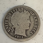 Barber Dime 1913