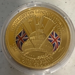 2015 Floodlight on London Landmarks, Victory In Europe, 1 Crown - Elizabeth II, Tristan da Cunha