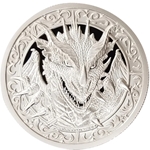 THE DRAGON 2 oz Brilliant Uncirculated .999 Fine Silver Round