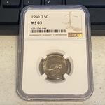 1950-D Jefferson Nickel, MS 65 -043