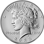 2025 Peace Silver Dollar Uncirculated Coin