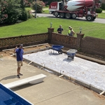 Pool House July 2024 Start Removing New Pad