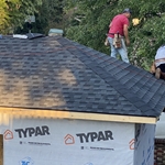 Pool House July 2024 Start Removing New Roof Shingles