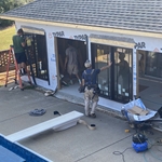 Pool House July 2024 Start Removing Sierra Pacific Doors and Windows
